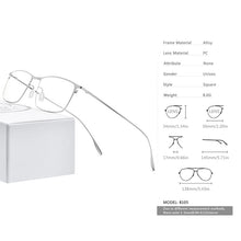Load image into Gallery viewer, FONEX Titanium Alloy Glasses Frame Men Square Myopia Prescription Eyeglasses Frames 2022  Full Optical Korean Eyewear 8105