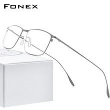 Load image into Gallery viewer, FONEX Titanium Alloy Glasses Frame Men Square Myopia Prescription Eyeglasses Frames 2022  Full Optical Korean Eyewear 8105