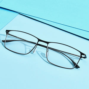 FONEX Titanium Alloy Glasses Frame Men Square Myopia Prescription Eyeglasses Frames 2022  Full Optical Korean Eyewear 8105