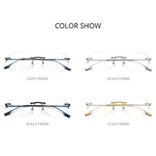 Load image into Gallery viewer, FONEX Titanium Alloy Glasses Men 2023 Women Rimless Prescription Square Eyeglasses Myopia Optical Frame Korean Eyewear 8107