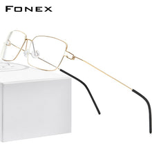 Load image into Gallery viewer, FONEX Titanium Alloy Glasses Men Square Myopia Eyeglasses Frame Optical Frames Prescription Korean Screwless Eyewear 98606