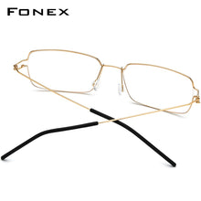 Load image into Gallery viewer, FONEX Titanium Alloy Glasses Men Square Myopia Eyeglasses Frame Optical Frames Prescription Korean Screwless Eyewear 98606