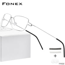 Load image into Gallery viewer, FONEX Titanium Alloy Glasses Men Square Myopia Eyeglasses Frame Optical Frames Prescription Korean Screwless Eyewear 98606