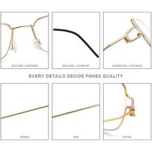 Load image into Gallery viewer, FONEX Titanium Alloy Glasses Men Square Myopia Eyeglasses Frame Optical Frames Prescription Korean Screwless Eyewear 98606