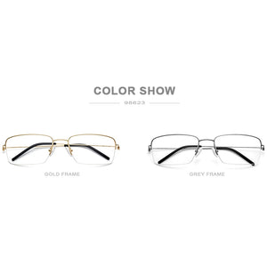 FONEX Titanium Alloy Optical Glasses Frame Men Half Prescription Eyeglasses Korean Women Myopia Screwless Eyewear 98623