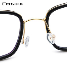 Load image into Gallery viewer, FONEX Titanium Alloy Optical Glasses Men Myopia Denmark Ultralight Prescription Eyeglasses Frame Women Screwless Eyewear 98617