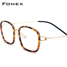 Load image into Gallery viewer, FONEX Titanium Alloy Optical Glasses Men Myopia Denmark Ultralight Prescription Eyeglasses Frame Women Screwless Eyewear 98617