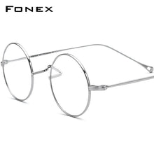 Load image into Gallery viewer, FONEX Titanium Glasses Frame Men Vintage Round Myopia Optical Prescription Eyeglasses Women 2023 Titan Retro Eyewear F85666