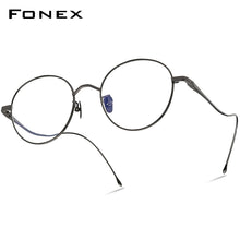 Load image into Gallery viewer, FONEX Titanium Glasses Frame Women 2023 Retro Vintage Round Prescription Myopia Optical Eyeglasses Men Korean Eyewear 8558