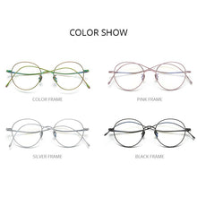 Load image into Gallery viewer, FONEX Titanium Glasses Frame Women 2023 Retro Vintage Round Prescription Myopia Optical Eyeglasses Men Korean Eyewear 8558