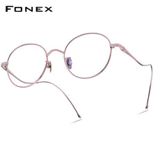 Load image into Gallery viewer, FONEX Titanium Glasses Frame Women 2023 Retro Vintage Round Prescription Myopia Optical Eyeglasses Men Korean Eyewear 8558