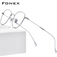 Load image into Gallery viewer, FONEX Titanium Glasses Frame Women Retro Vintage Round Eyewear Prescription Optical Myopia Korean Eyeglasses Frames Men 8554