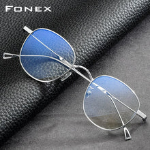 Load image into Gallery viewer, FONEX Titanium Glasses Frame Women Retro Vintage Round Eyewear Prescription Optical Myopia Korean Eyeglasses Frames Men 8554