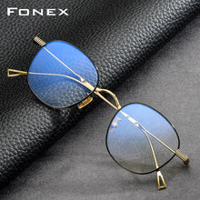 Load image into Gallery viewer, FONEX Titanium Glasses Frame Women Retro Vintage Round Eyewear Prescription Optical Myopia Korean Eyeglasses Frames Men 8554