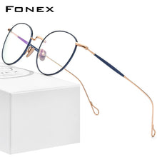 Load image into Gallery viewer, FONEX Titanium Glasses Frame Women Vintage Round Myopia Optical Prescription Eyeglasses Frame Men 2023 Titan Eyewear F85645