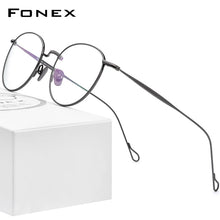 Load image into Gallery viewer, FONEX Titanium Glasses Frame Women Vintage Round Myopia Optical Prescription Eyeglasses Frame Men 2023 Titan Eyewear F85645