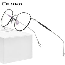 Load image into Gallery viewer, FONEX Titanium Glasses Frame Women Vintage Round Myopia Optical Prescription Eyeglasses Frame Men 2023 Titan Eyewear F85645