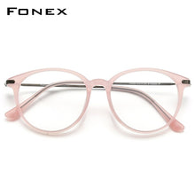 Load image into Gallery viewer, FONEX Titanium Optical Glasses Frame Men 2023 Retro Round Prescription Eyeglasses Women Myopia Acetate Spectacles Eyewear F85669