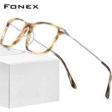 Load image into Gallery viewer, FONEX Titanium Optical Glasses Frame Men 2023 Retro Square Prescription Eyeglasses Women Myopia Acetate Spectacle Eyewear F85668