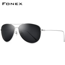 Carica l'immagine nel visualizzatore di Gallery, FONEX occhiali da sole polarizzati in titanio uomo 2022 occhiali da sole aeronautici per uomo Aviador UV400 tonalità lenti in nylon 30001 