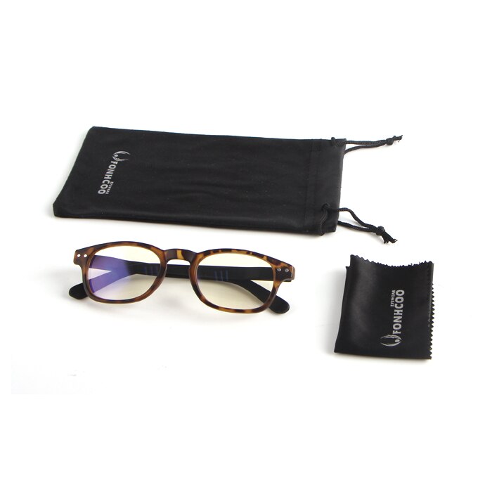 FONHCOO leopard Vintage retro Anti Blue ray Glasses Radiation-Resistant protect goggles computer gaming glasses