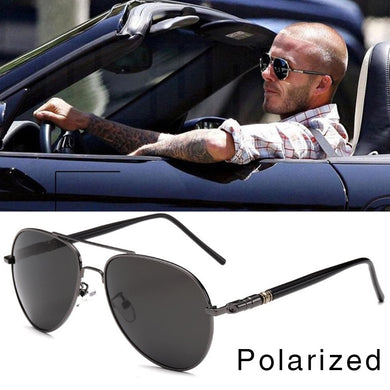 FOOSCK  Spring Leg Alloy Men Sunglasses Polarized Lens Brand Design Pilot Male Sun Glasses Driving Eyewear UV400