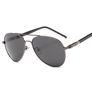 FOOSCK  Spring Leg Alloy Men Sunglasses Polarized Lens Brand Design Pilot Male Sun Glasses Driving Eyewear UV400