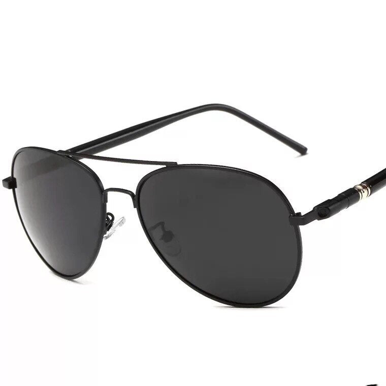 FOOSCK  Spring Leg Alloy Men Sunglasses Polarized Lens Brand Design Pilot Male Sun Glasses Driving Eyewear UV400