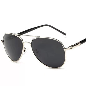 FOOSCK  Spring Leg Alloy Men Sunglasses Polarized Lens Brand Design Pilot Male Sun Glasses Driving Eyewear UV400