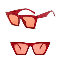 Load image into Gallery viewer, FOOSCK Cat Eye Sunglasses Women Shaped Sun Glasses Female Eyewear Blue Red Lens UV400