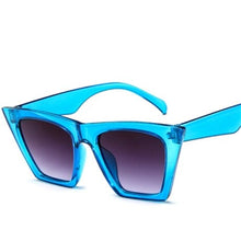 Load image into Gallery viewer, FOOSCK Cat Eye Sunglasses Women Shaped Sun Glasses Female Eyewear Blue Red Lens UV400