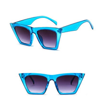 Load image into Gallery viewer, FOOSCK Cat Eye Sunglasses Women Shaped Sun Glasses Female Eyewear Blue Red Lens UV400