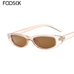 Vintage Rectangle Sunglasses Women Cat Eye Designer Ladies Small Frame Black Red Sun Glasses UV400