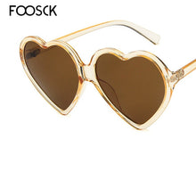 Load image into Gallery viewer, FOOSCK Women Brand Designer  Heart Shape Sunglasses Women Lovely Colorful Clear Eyeglasses Cat Eye Frame Eyewear