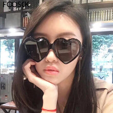 Load image into Gallery viewer, FOOSCK Women Brand Designer  Heart Shape Sunglasses Women Lovely Colorful Clear Eyeglasses Cat Eye Frame Eyewear