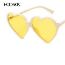 Load image into Gallery viewer, FOOSCK Women Brand Designer  Heart Shape Sunglasses Women Lovely Colorful Clear Eyeglasses Cat Eye Frame Eyewear
