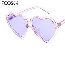 Load image into Gallery viewer, FOOSCK Women Brand Designer  Heart Shape Sunglasses Women Lovely Colorful Clear Eyeglasses Cat Eye Frame Eyewear