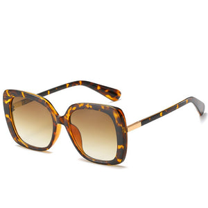 FS  Ladies Green Leopard Print Sunglasses Frame Shades For Women Outdoor Mirror UV400 Sun Glasses 2023