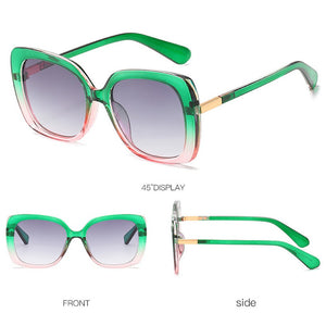 FS  Ladies Green Leopard Print Sunglasses Frame Shades For Women Outdoor Mirror UV400 Sun Glasses 2023