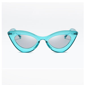 FS Sexy Cat Eye Sunglasses Women  Brand Designer Mirror Lens Leopard Print Sun Glasses Black Frame UV400 Shades Eyewear