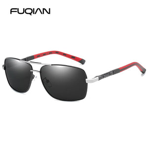 FUQIAN 2023 Occhiali da sole polarizzati quadrati da uomo Anti-riflesso Occhiali da sole per guida con rivestimento a specchio Occhiali da sole UV400 