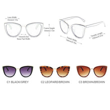 Load image into Gallery viewer, FUQIAN 2023 Cateye Women Sunglasses Vintage Anti-glare Sun Glasses Female Leopard Shades UV400