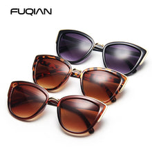 Load image into Gallery viewer, FUQIAN 2023 Cateye Women Sunglasses Vintage Anti-glare Sun Glasses Female Leopard Shades UV400