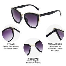 Load image into Gallery viewer, FUQIAN 2023 Cateye Women Sunglasses Vintage Anti-glare Sun Glasses Female Leopard Shades UV400