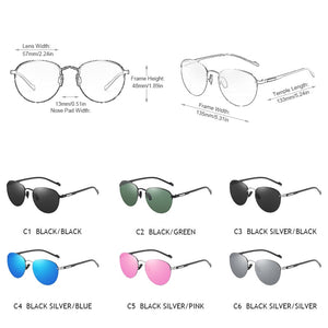 FUQIAN 2023 Round Polarized Sunglasses Men Women Rimless Sun Glasses Male Ultra Light TR90 Driver's Eyeglasses UV400