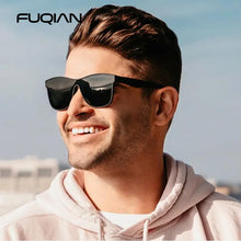 Load image into Gallery viewer, FUQIAN 2022 Fashion Polarized Sunglasses Men Women Luxury Square Black Sun Glasses Male Female Stylish Hiking Driving Eyewear
