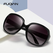 Load image into Gallery viewer, FUQIAN Brand Design Elegant Polarized Oversized Round Sunglasses Women Simple Big Plastic Ladies Sun Glasses UV400