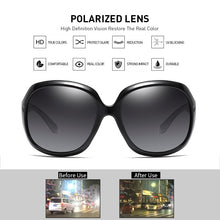 Load image into Gallery viewer, FUQIAN Brand Design Elegant Polarized Oversized Round Sunglasses Women Simple Big Plastic Ladies Sun Glasses UV400