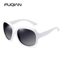 Load image into Gallery viewer, FUQIAN Brand Design Elegant Polarized Oversized Round Sunglasses Women Simple Big Plastic Ladies Sun Glasses UV400
