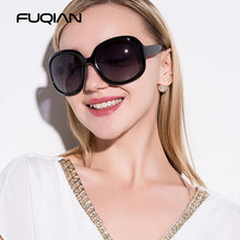 Load image into Gallery viewer, FUQIAN Brand Design Elegant Polarized Oversized Round Sunglasses Women Simple Big Plastic Ladies Sun Glasses UV400